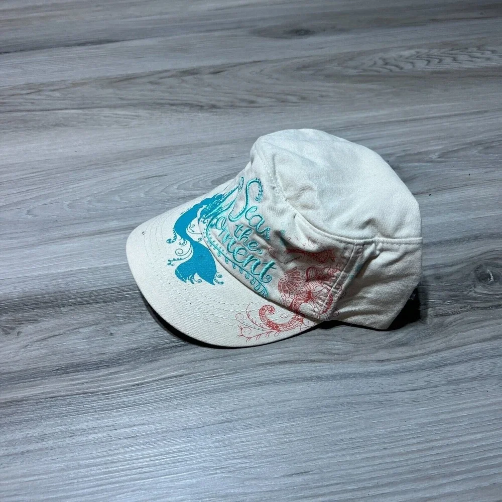 Disney Hat Womens Seas‎ the Moment Strapback Cap Disneyland Cadet Army Beige